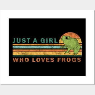 Just A Girl Who Loves Frogs Posters and Art